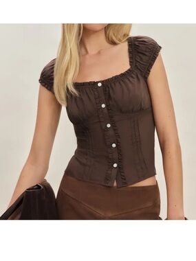 Reformation x Devon Lee Carlson Alabama Bustier Top Sz. 8